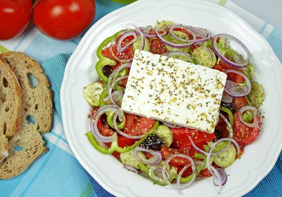 Χωριάτικη (Horiatiki) salad with feta and olives