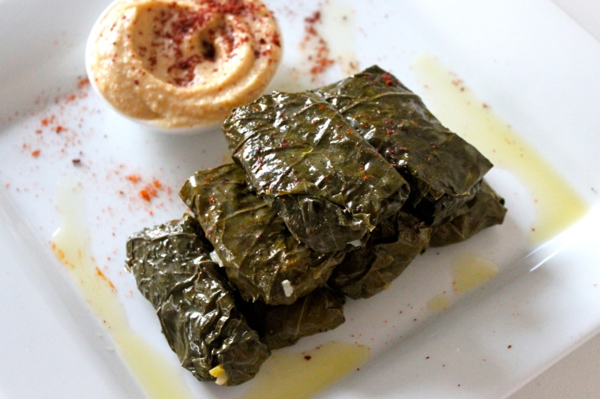 Delicious rice balls wrapped in vine leaves
