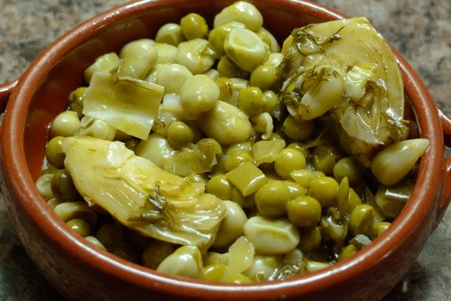 One of my favourite Lent dishes, artichokes with broad beans